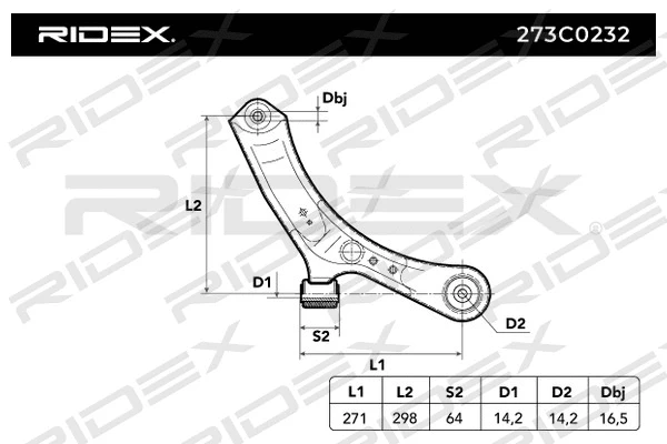 Control/Trailing Arm, wheel suspension