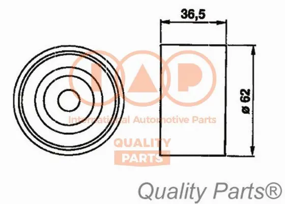 Tensioner Pulley, timing belt (127-17087)
