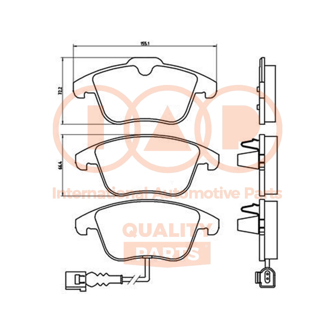 Brake Pad Set, disc brake (704-50030)