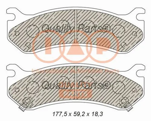 Brake Pad Set, disc brake (704-01042)