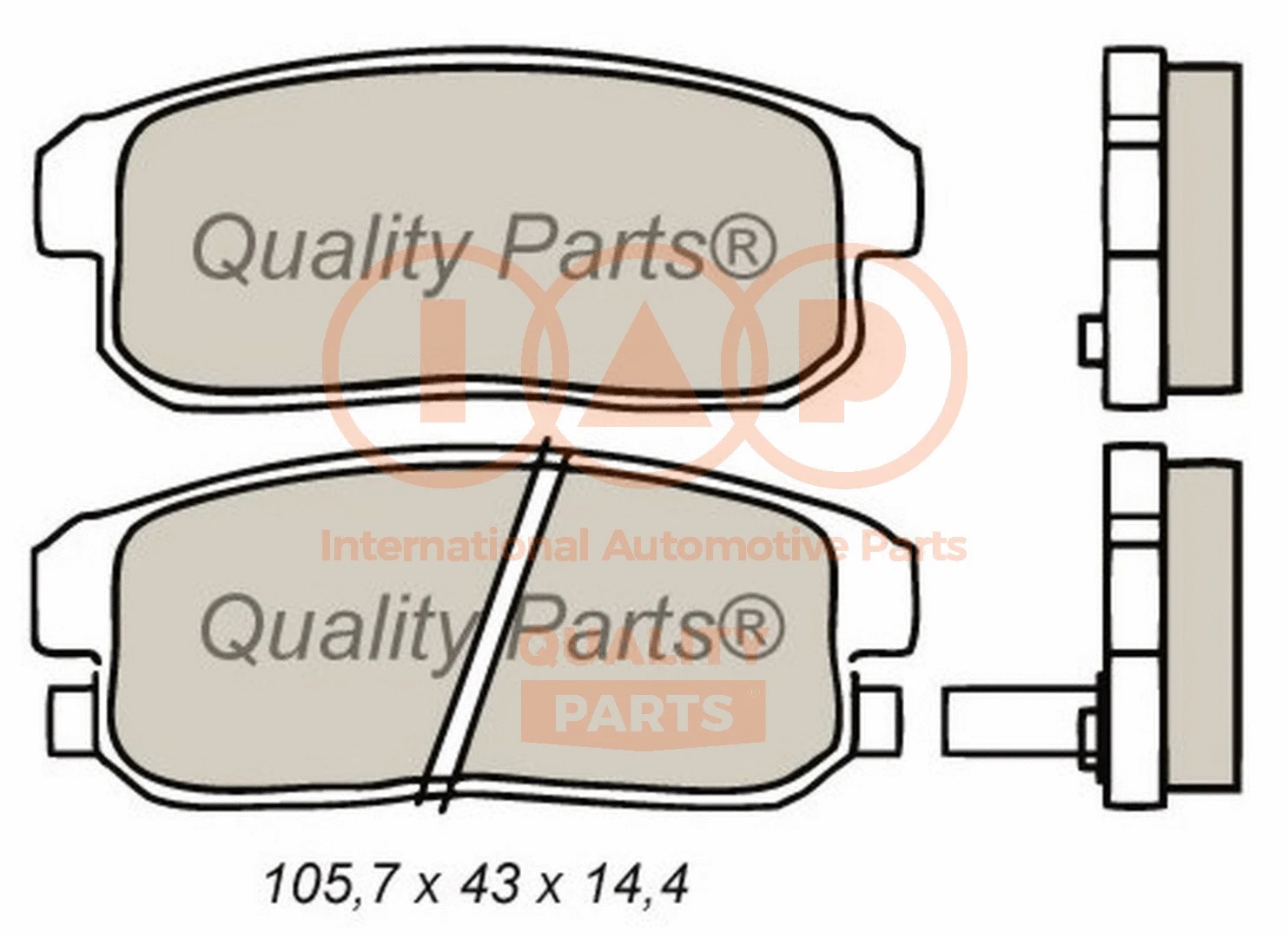 Brake Pad Set, disc brake (704-11041P)