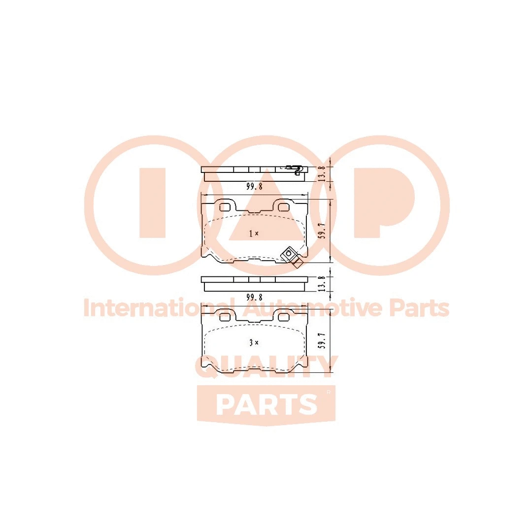 Brake Pad Set, disc brake (704-13122)