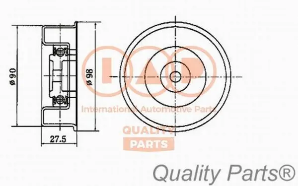 Tensioner Pulley, timing belt (127-07033)