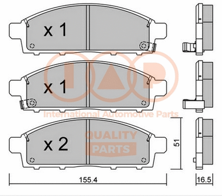 Brake Pad Set, disc brake (704-12034P)