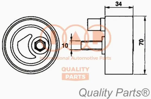 Tensioner Pulley, timing belt (127-15030)