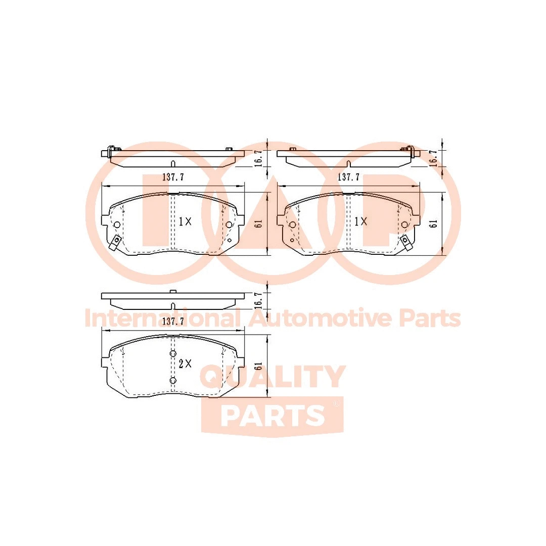 Brake Pad Set, disc brake (704-07180)