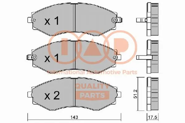 Brake Pad Set, disc brake (704-20070P)