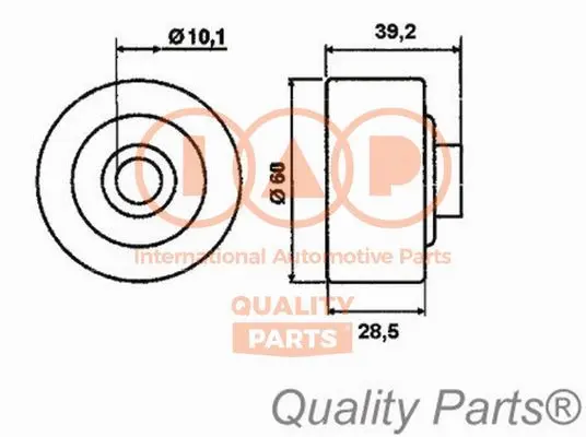 Tensioner Pulley, timing belt (127-13093)