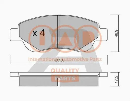 Brake Pad Set, disc brake (704-17006P)