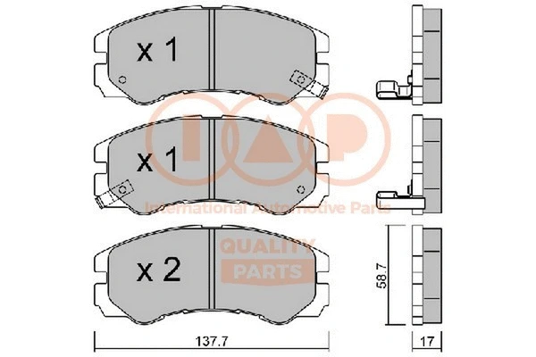 Brake Pad Set, disc brake (704-09013P)
