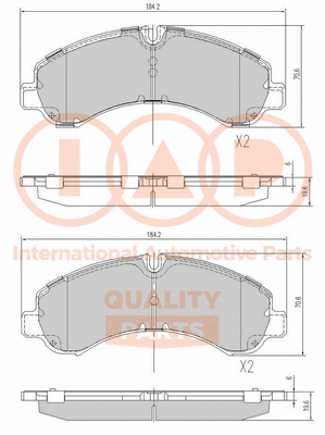 Brake Pad Set, disc brake (704-12104)