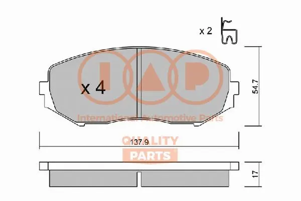 Brake Pad Set, disc brake (704-16057P)