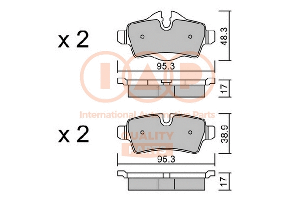 Brake Pad Set, disc brake (704-51001P)