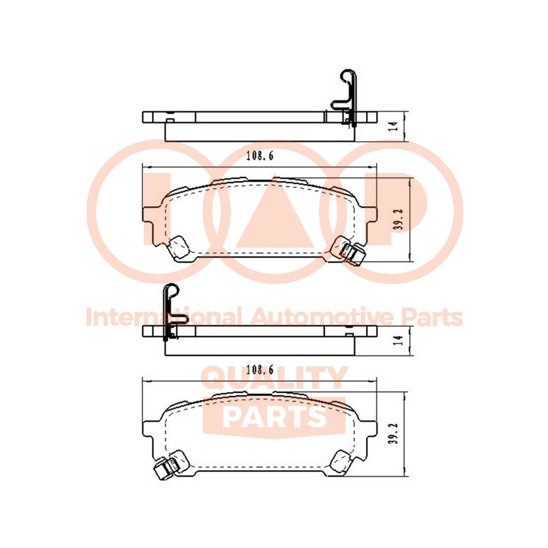 Brake Pad Set, disc brake (704-15037)