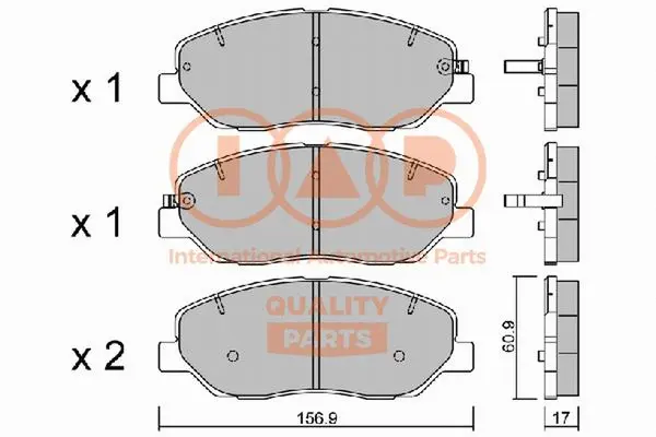 Brake Pad Set, disc brake (704-07088P)