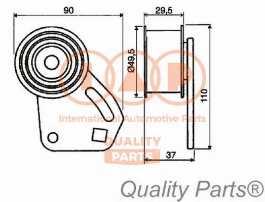 Tensioner Pulley, timing belt (127-14030)