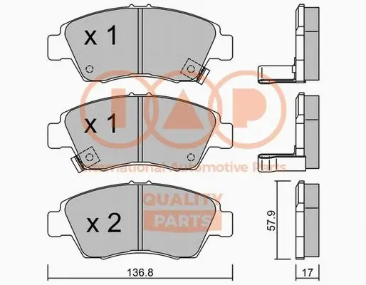 Brake Pad Set, disc brake (704-06017P)