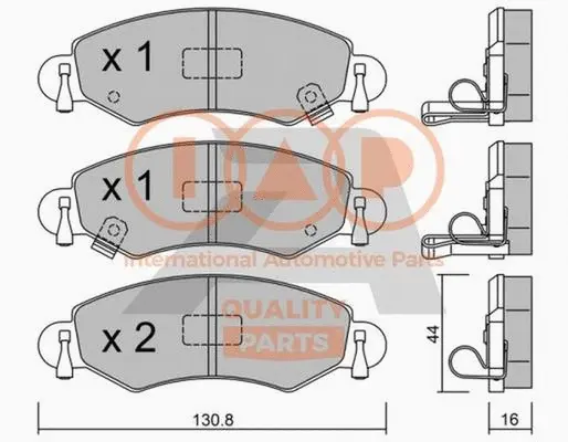 Brake Pad Set, disc brake (704-16097P)