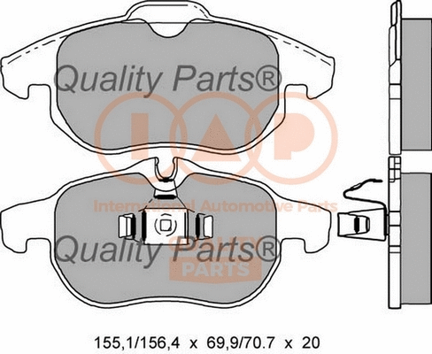 Brake Pad Set, disc brake (704-00054)