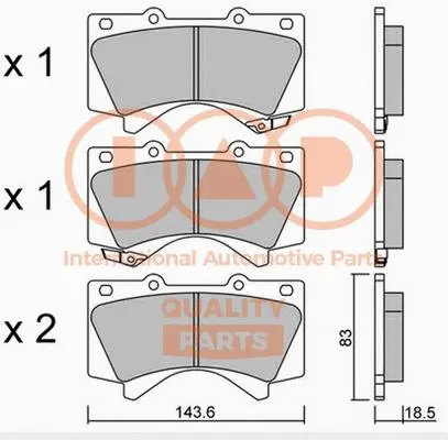 Brake Pad Set, disc brake (704-17210P)