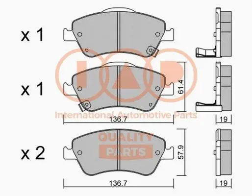 Brake Pad Set, disc brake (704-17196P)