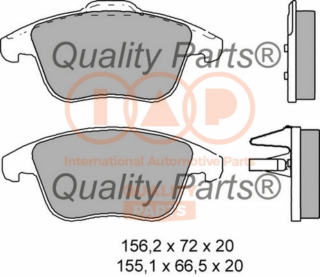 Brake Pad Set, disc brake (704-14072)