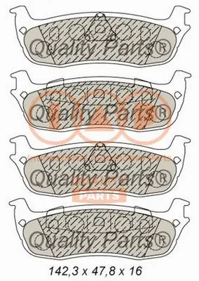 Brake Pad Set, disc brake (704-04022)