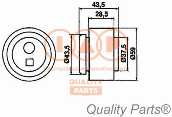 Tensioner Pulley, timing belt (127-13092)