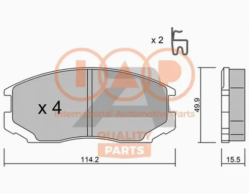 Brake Pad Set, disc brake (704-12092P)