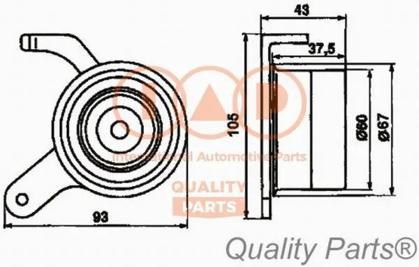 Tensioner, timing belt (127-12052)