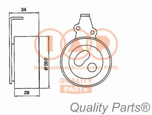 Tensioner Pulley, timing belt (127-16053)