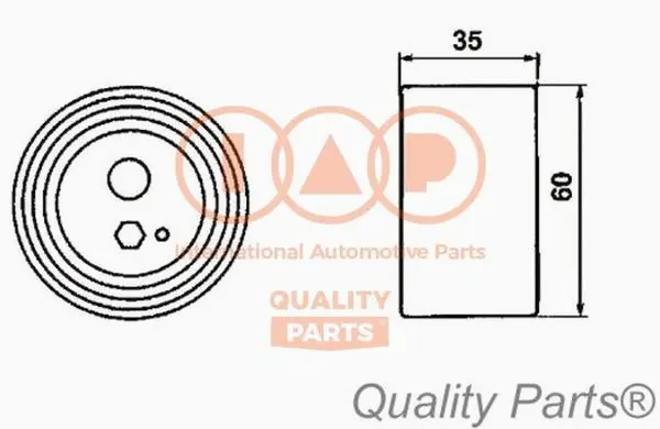 Tensioner Pulley, timing belt (127-13050)