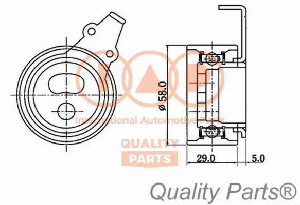 Tensioner Pulley, timing belt (127-19010)