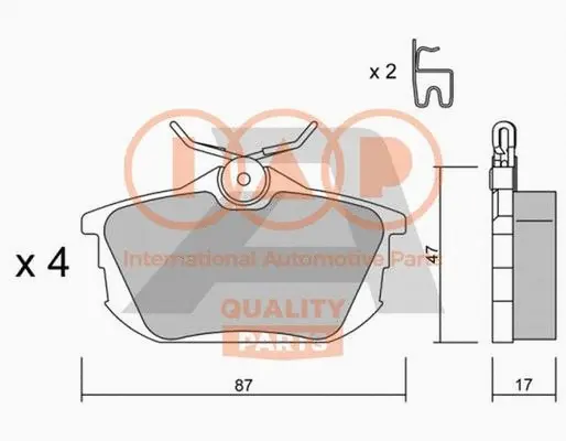 Brake Pad Set, disc brake (704-12084P)