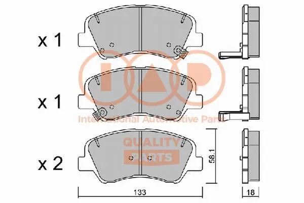 Brake Pad Set, disc brake (704-21074P)