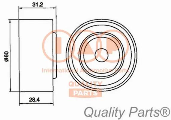 Tensioner Pulley, timing belt (127-21021)