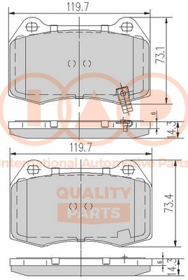 Brake Pad Set, disc brake (704-13097)