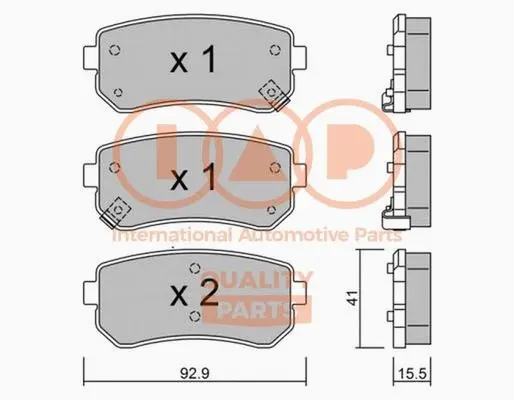 Brake Pad Set, disc brake (704-21073P)