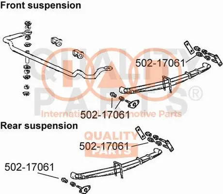 Bushing, leaf spring (502-17061)