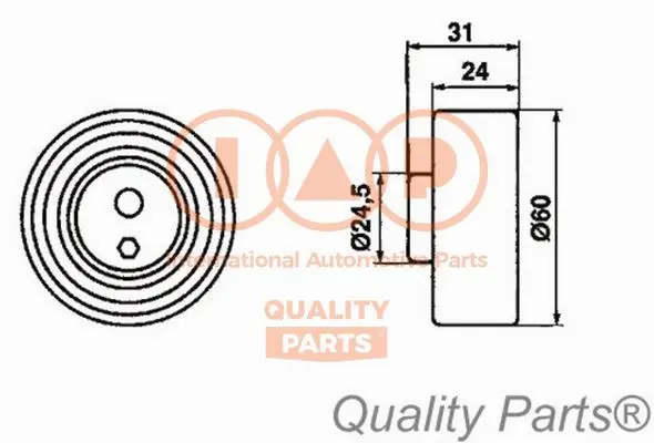 Tensioner Pulley, timing belt (127-13076)