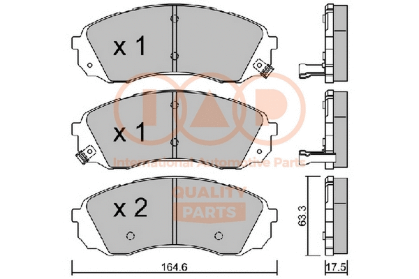 Brake Pad Set, disc brake (704-21055P)
