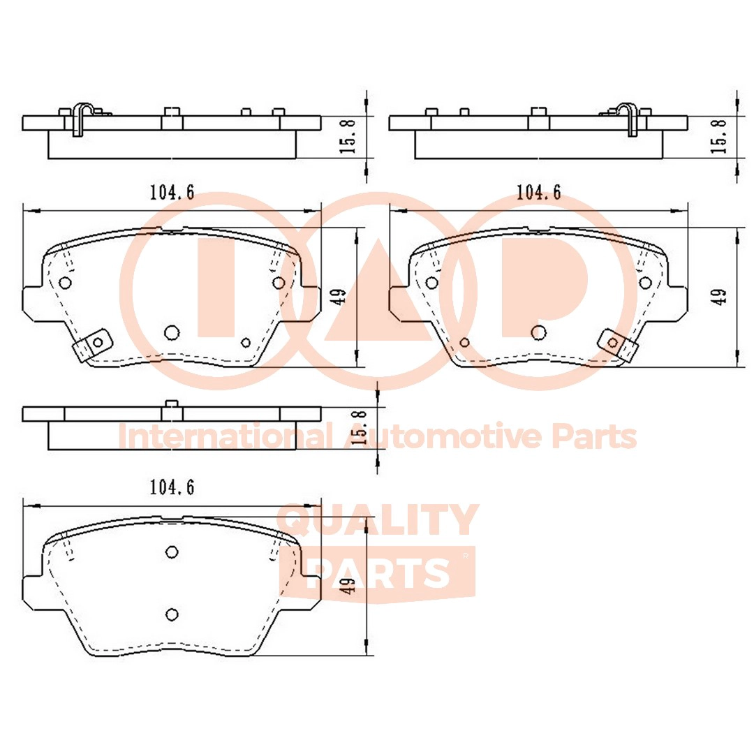 Brake Pad Set, disc brake (704-07104)