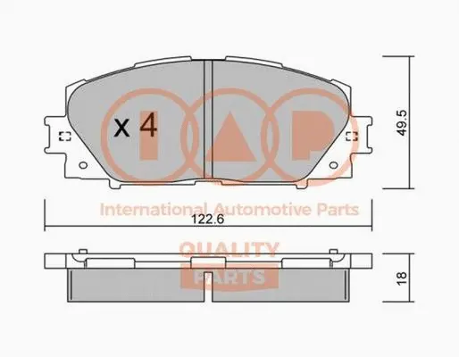 Brake Pad Set, disc brake (704-17007P)