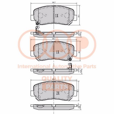 Brake Pad Set, disc brake (704-11110X)