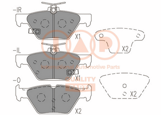 Brake Pad Set, disc brake (704-15036)