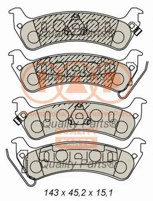 Brake Pad Set, disc brake (704-10043)