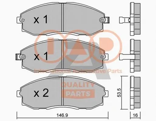Brake Pad Set, disc brake (704-07061P)