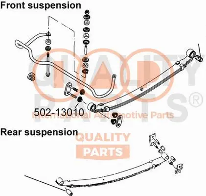 Bushing, leaf spring (502-13010)