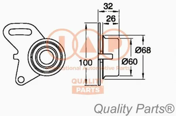 Tensioner Pulley, timing belt (127-07029)