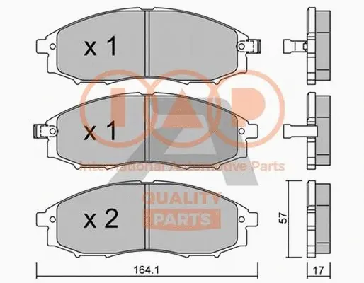 Brake Pad Set, disc brake (704-13044P)